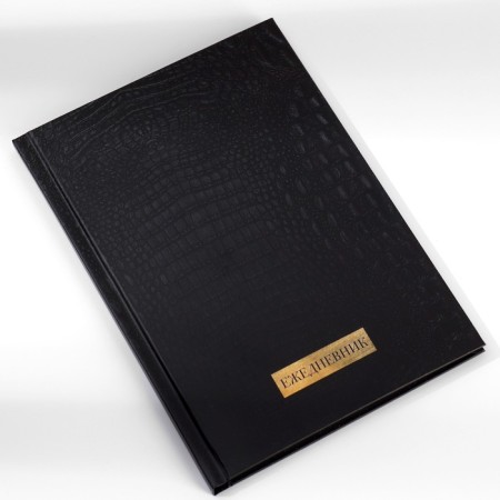 Diary in a gift box. Solid cover A5, 80l "black"-3