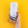 Mechanical female umbrella, 6 knitting needles, white color.