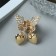 Hair crab "Milad" hearts, 2.5 cm, gold