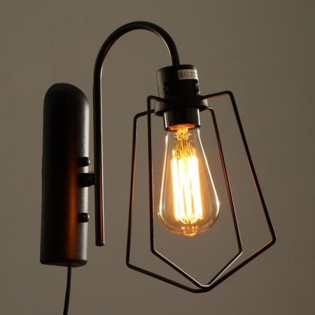 Bra "compact" 1x40W E27 black 28x18x33 cm.-2