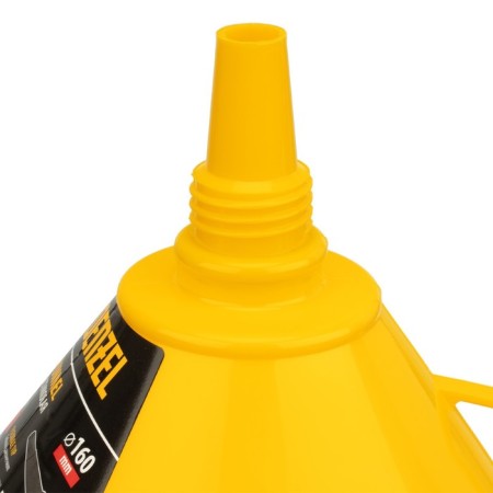 Plastic funnel Denzel, 160 mm with a metal sieve, impotion and flexible tip 9880-3