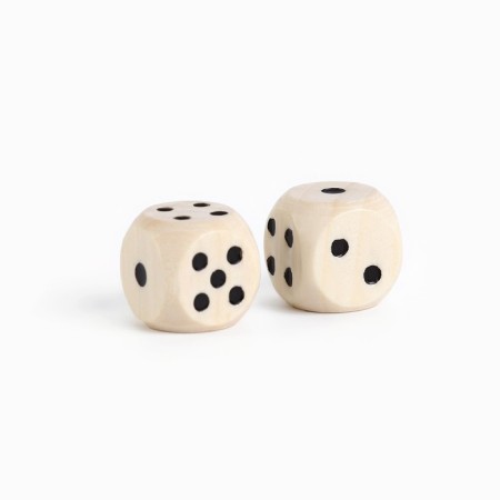 Dice play, 1.4 x 1.4 cm, set 2 pcs, tree-1