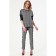 Female trousers, size 42, black color, white