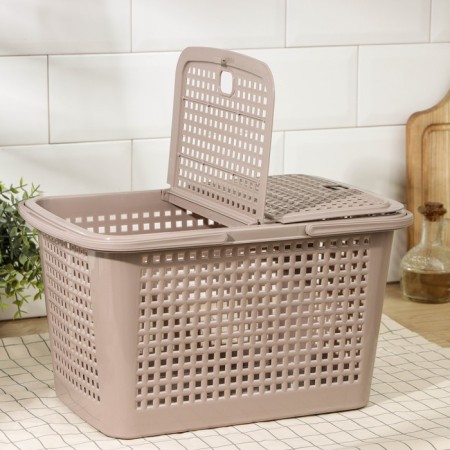 Picnic basket "mini", brown color-3