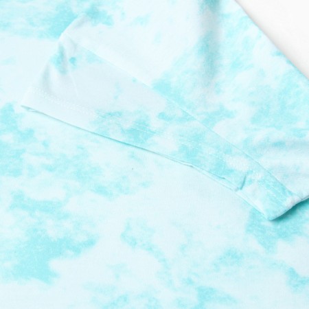 Homemade female set (T -shirt/shorts), turquoise marble color, size 48-8