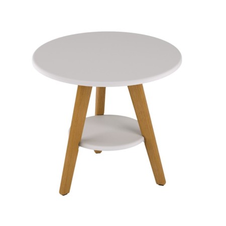 Table Journal Hog, 550x550x500, white/light oak