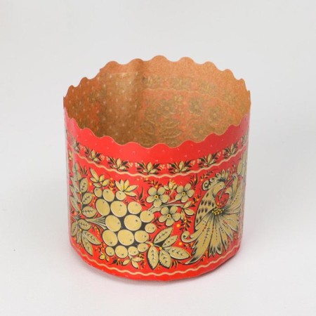 Paper form for the cake "Khokhloma" 70 x 60 mm, mix-1
