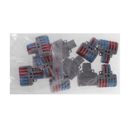 Electric terminal, 32a, 0.08-4 mm2, phase/zero, 2 input 6 conclusion, set 10 pcs-4