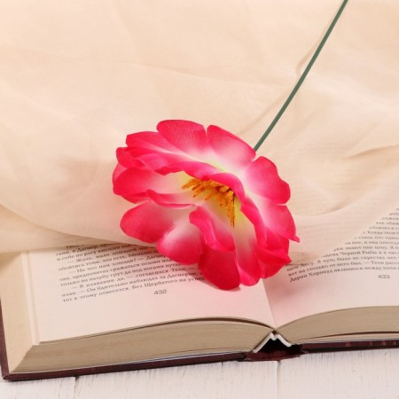 Artificial flowers "Loner Chrisp" D-11 cm H-20 cm, pink