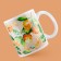 Ceramic mug "Natalia" Orange, 320 ml, white color