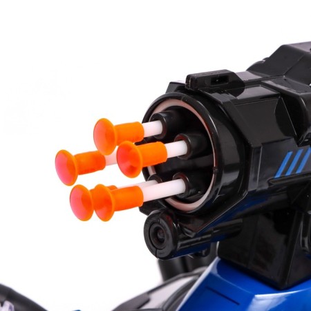 Radio controlled tank Stunt, 4WD all-wheel drive, shoots missiles, black-blue color-3