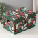 Poansettia on green needlework boxing room 19x26x14.5 cm