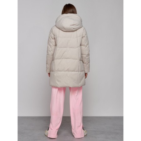 Winter jacket, size 48, beige color-3