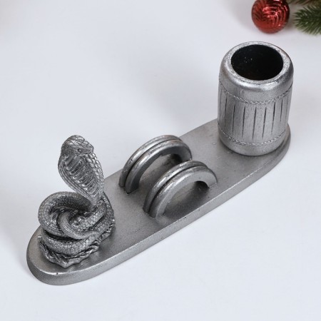 Kashpo - organizer "Snake of Cobra" silver-3