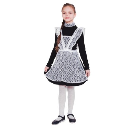 Apron Hypyur white, with straps in straps, p. 44-52, set of balls 5 pcs.