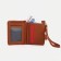 Women's wallet on the button, redhead color