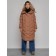 Coat insulated winter female, size 48, brown color