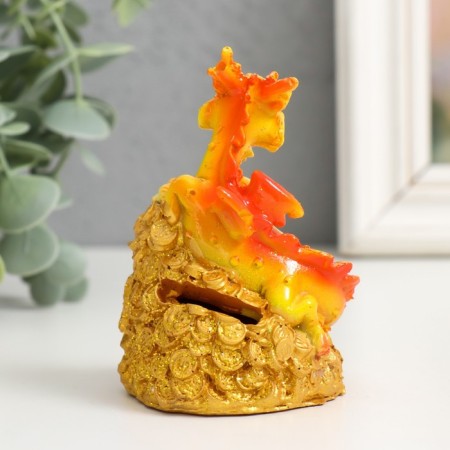 Souvenir Polystone "Fire Dragon on Coins/Eucks" MIX 6x5x9 cm-3