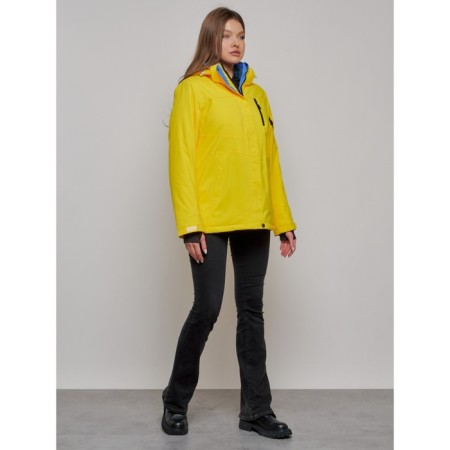 Ski jacket female, size 46, yellow color-12