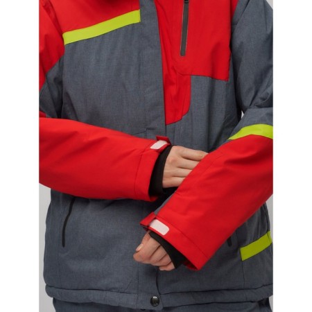 Ski suit female, size 56, red color-3
