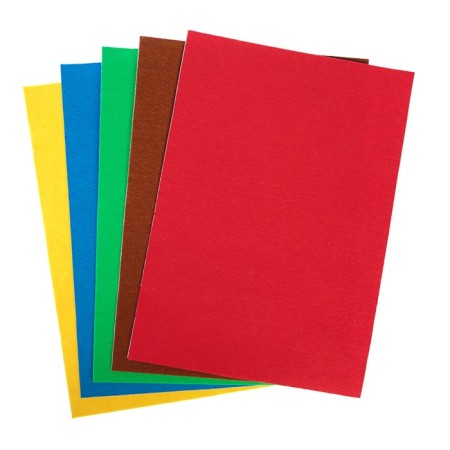 Fetr color -colored self -adhesive A4 Devente. "Bright colors" 5 colors, 5 sheets, thickness 2 mm-1