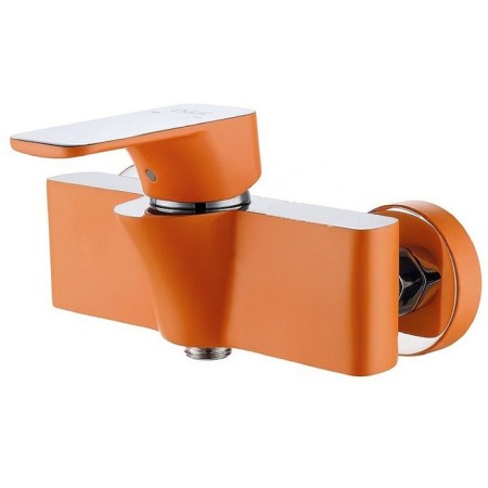 Shower mixer D&K DA1433113, single -leaf, orange/chromium