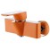 Shower mixer D&K DA1433113, single -leaf, orange/chromium
