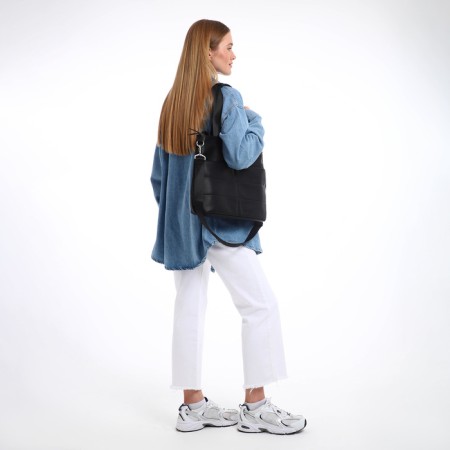 Female bag Textura, chover, large size, black color-7
