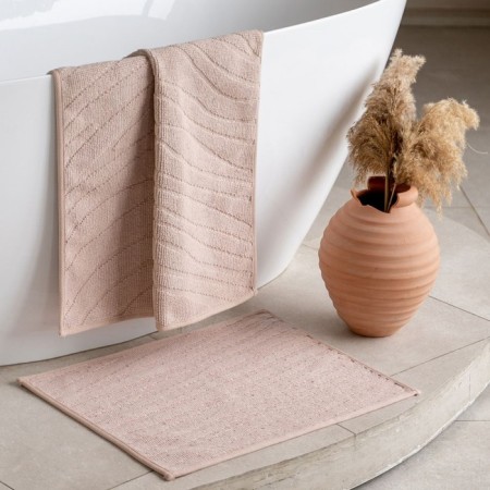 A set of mats for the bathtub "Orta", size 50x60 cm, 60x100 cm, dust pink color