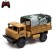 Radio -controlled “military” truck, works on the battery, brown color