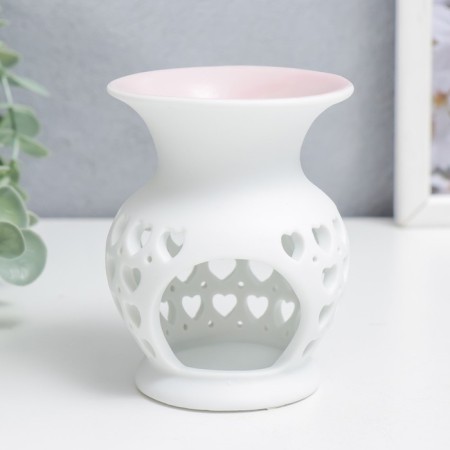 Aroma lamp ceramics "heart from hearts" mix 9x7.5x7.5 cm-5