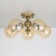 Ceiling chandelier CITILUX “Tommy” CL102153, 52x52x24.5 cm, 5x40W, E14, brown color