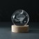 Souvenir Glass backlight "Ball. Airship" D = 6 cm stand wood, usb