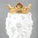 Souvenir Polystone SPRAGE "White Leo in the Golden Crown" 24.5x14x11.5 cm