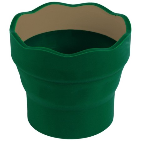 A glass for drawing Faber-Castell Clica & GO 350ml, folding (rubber), t-green 181520-1