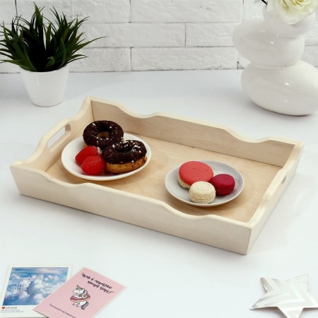 Figure -figured tray for breakfast with an insert, an array, 40x25cm-1