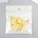 Decor Textile "Flower 2 colors with pearls. Yellow and white" set 6 pcs 3 cm