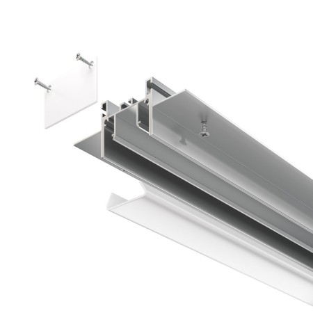 Aluminum profile for the stretch ceiling LED Strip Alm014S-2M, 200x7.22x3.42 cm, silver color-5