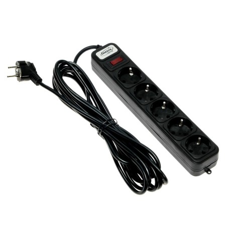 Luazon Lighting network filter, 5 outlets, 5 m, 2200 W, 3 x 0.75 mm2, 10 A, 220 V, black-1