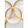 Black dining “burlesk” glass plate, d = 27 cm, gold color