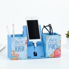 Organizer for the office with a stand under the phone 