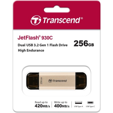 TRANSCEND 256GB Jetflash 930C TS256GJF930C USB3.0 golden/black/black-3