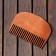 Beard beard comb, 7.3 x 5.4 cm