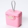 Container for storing baby food 150 ml., With a spoon, pink color