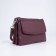 Cross-Bodi bag with zipper, burgundy color