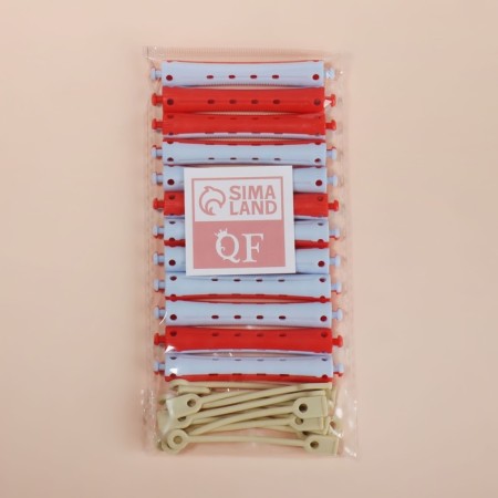Bigudis "Connecting", d = 1 cm, 9 cm, 12 pcs, color mix-4
