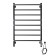 Domoterm electric heated towel rail "Orpheus" P8, 500x800 mm, right, black matte