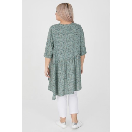 Women's tunic, size 62, green color-4