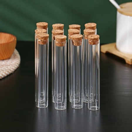 Glass flavor for brewing with a panel of bamboo Bellatenero "Alchemy", 2 × 12 cm, set, 12 pcs