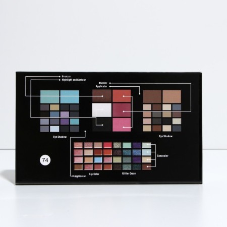 Professional set for makeup (eyelid shadows, lip gloss, blush, correctors)-11